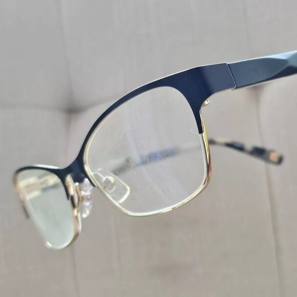 Marchon NYC Ladies Glasses Frame Gold/Black Tone 51[]16 135 M-SURREY Eyeglasses - Picture 1 of 12